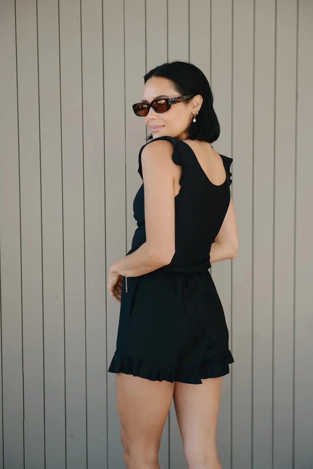 Sleeveless one piece swimsuit
