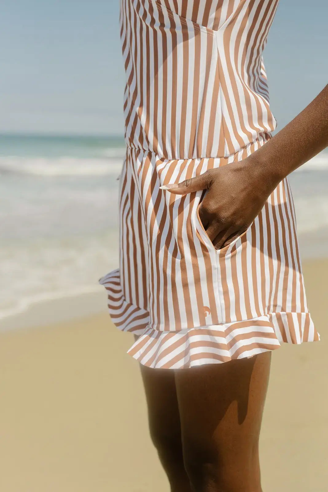 Sleeveless one piece swimsuit
