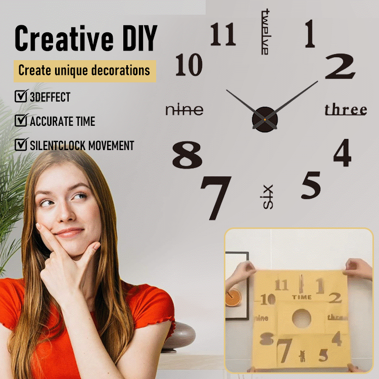 AuraMirror DIY Acrylic Wall Clock