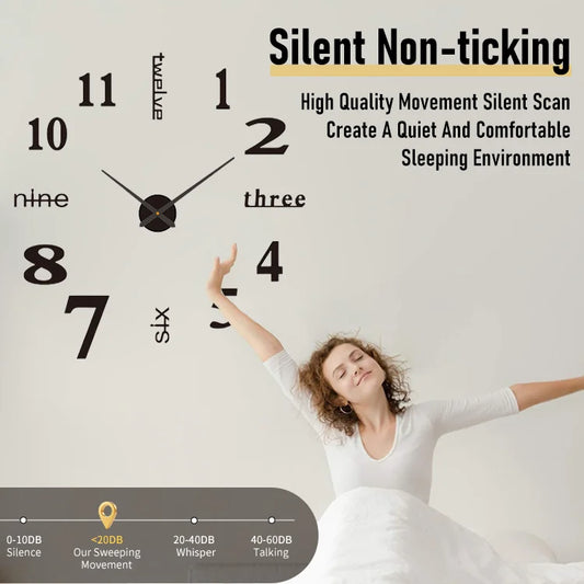 AuraMirror DIY Acrylic Wall Clock