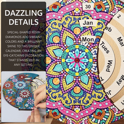 Diamond Painting Perpetual Calendar – DIY Home Decoration