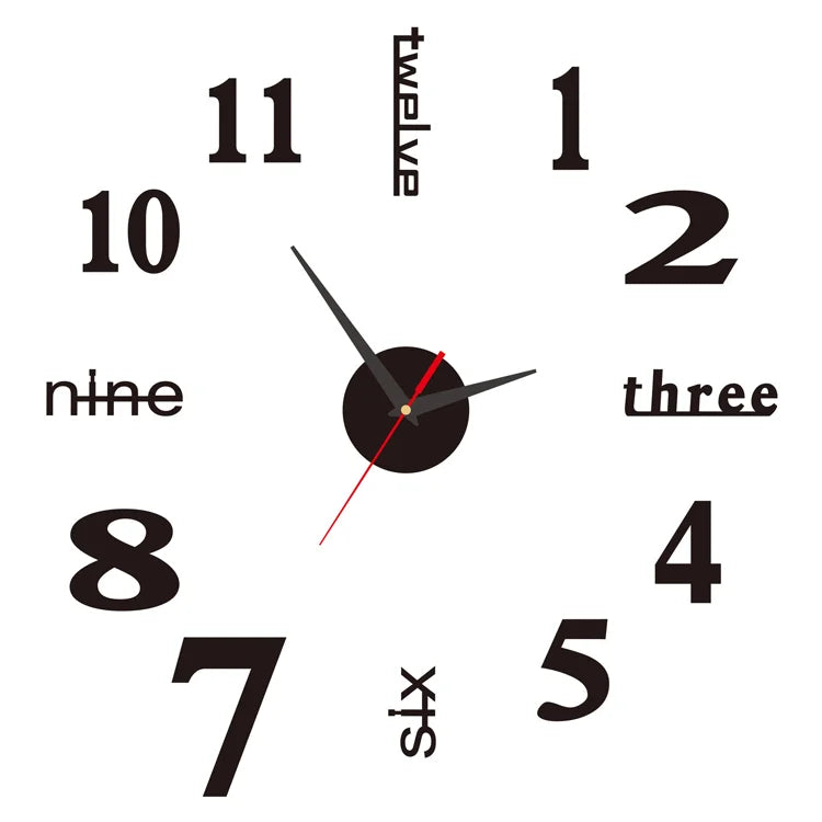 AuraMirror DIY Acrylic Wall Clock